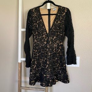 Tobi Lace Black Cocktail Dress